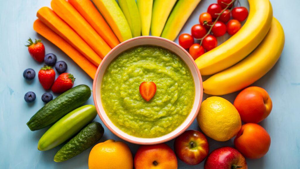 Frisches Obst und Gemüse angerichtet | Hochbeete